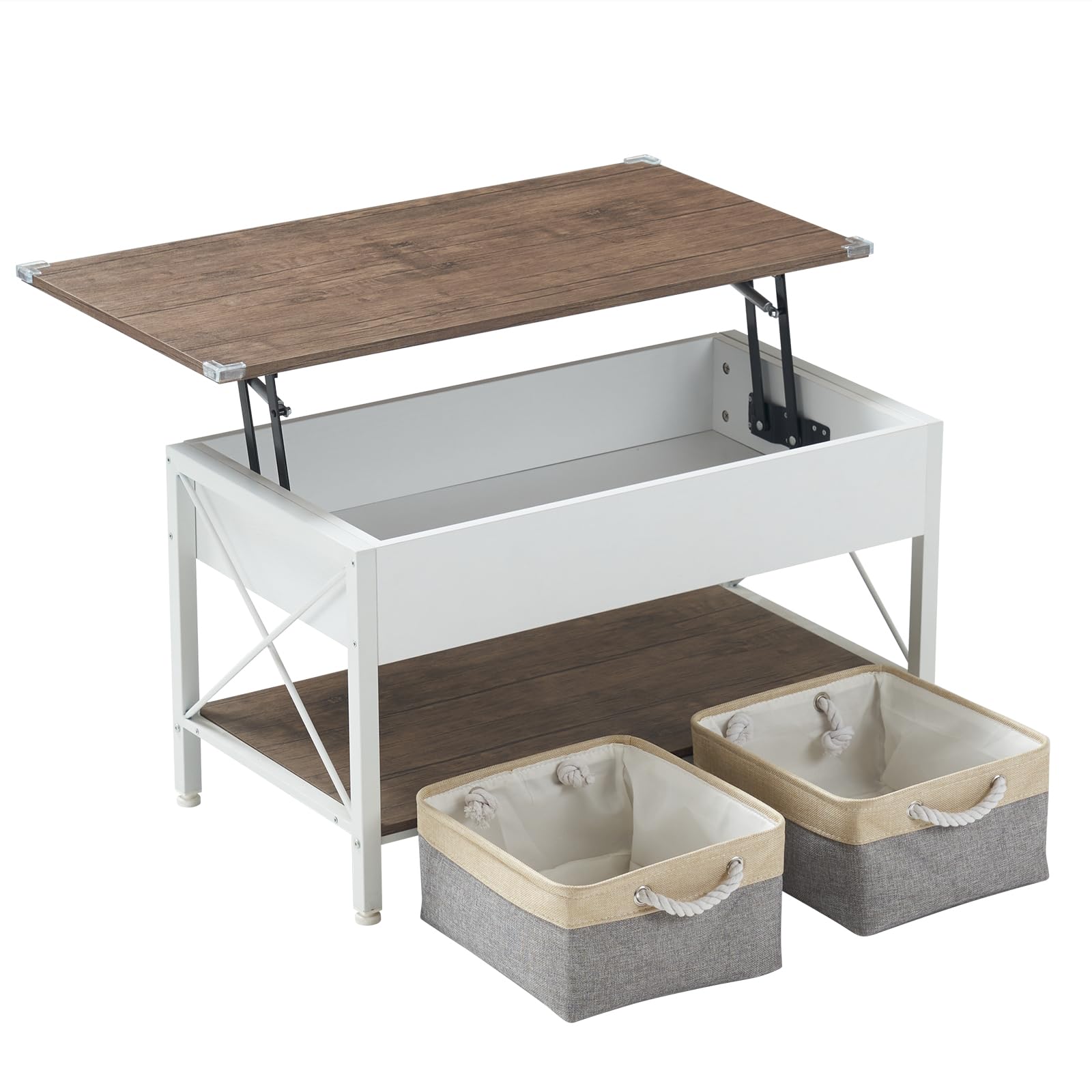Lift Top Coffee Table with Storage Bins - From Where - 