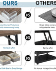 Lift Top Coffee Table with Storage Bins - From Where - 