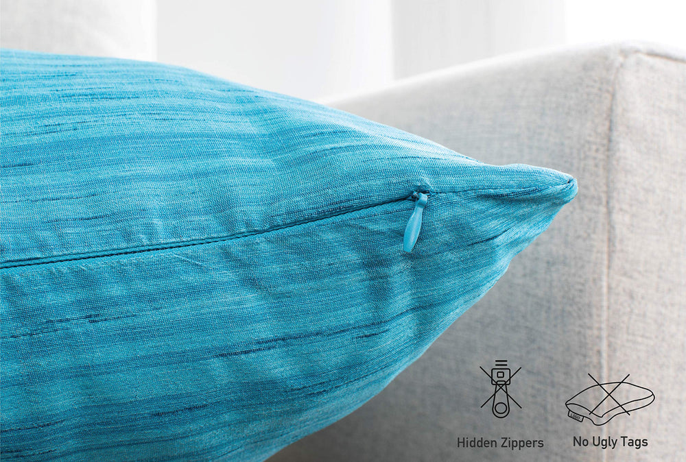 Light Blue Euro Sham Covers (Set of 2) - From Where - 