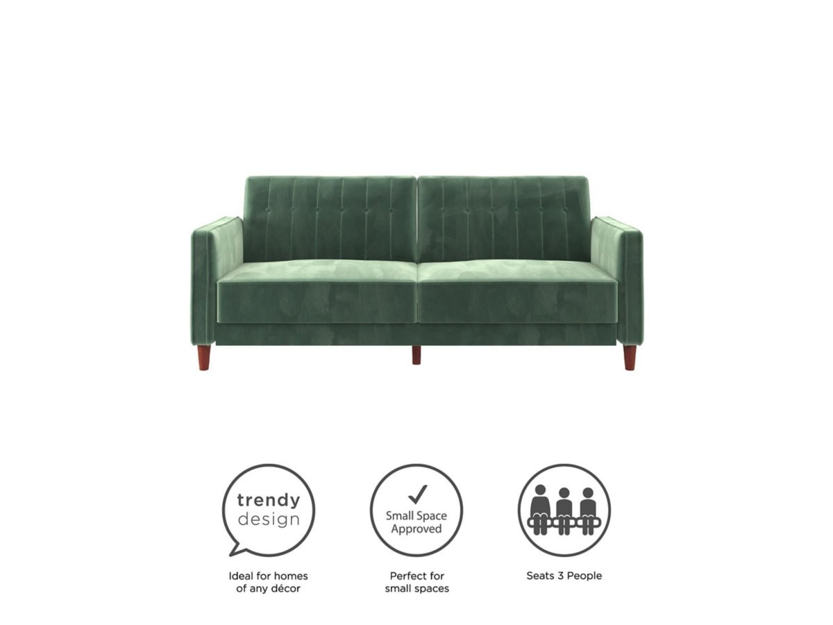 Light Green Velvet Tufted Sofa - From Where - 