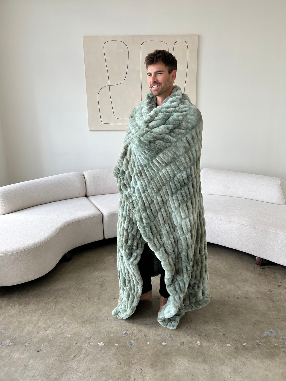 Lily Pad Faux Fur Throw Blanket - From Where Finds - 