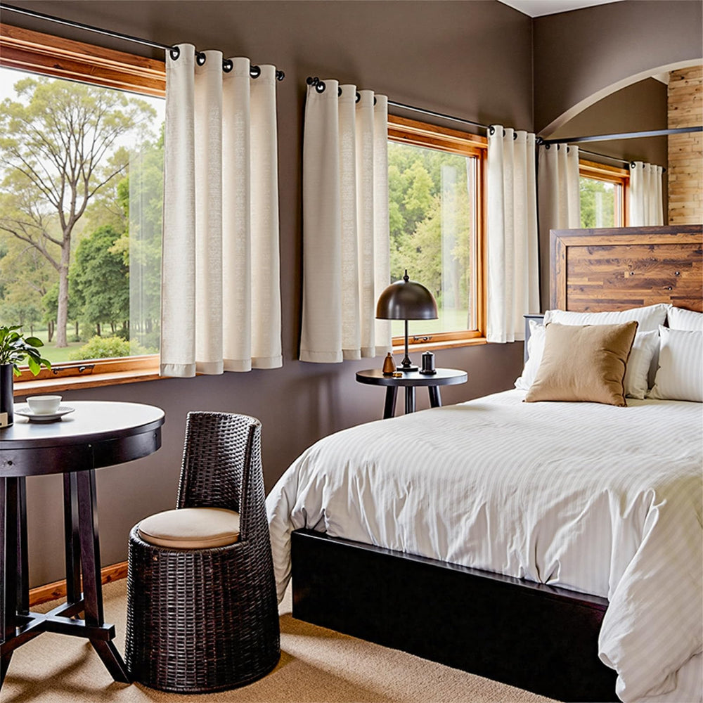 Linen Crude Curtains (Set of 2) - From Where - 