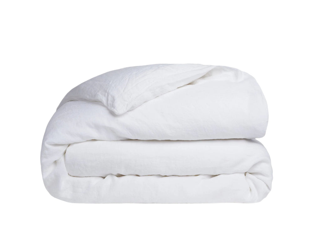 Linen Duvet Cover (White) - From Where -