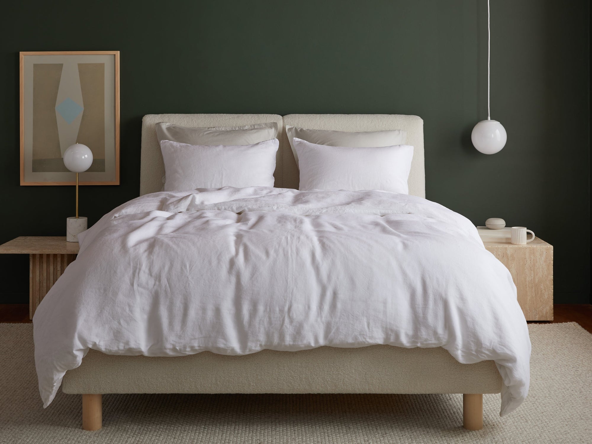 Linen Duvet Cover (White) - From Where - 