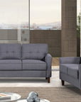 Linen Flared Arm 2Pcs Living Room Set - From Where - 