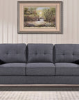 Linen Flared Arm 2Pcs Living Room Set - From Where - 