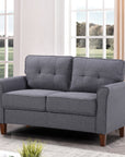 Linen Flared Arm 2Pcs Living Room Set - From Where - 