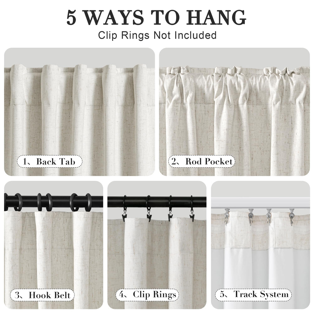 Linen Rod Pocket Blackout Curtains - From Where - 