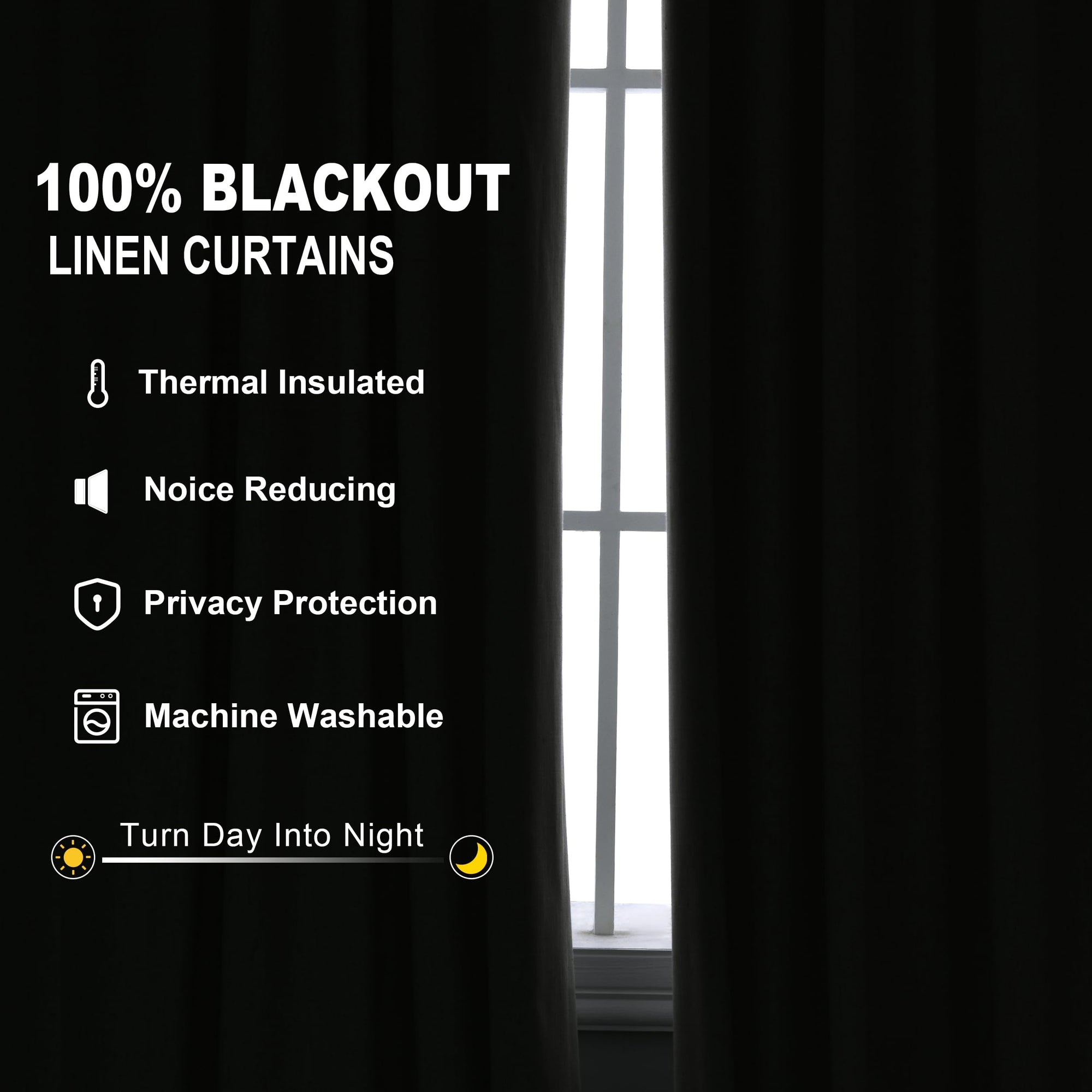 Linen Rod Pocket Blackout Curtains - From Where - 