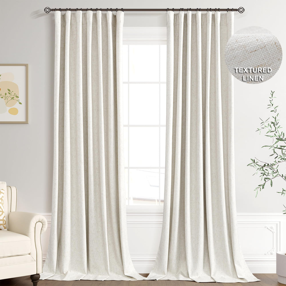 Linen Rod Pocket Blackout Curtains - From Where - 