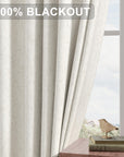 Linen Rod Pocket Blackout Curtains - From Where - 