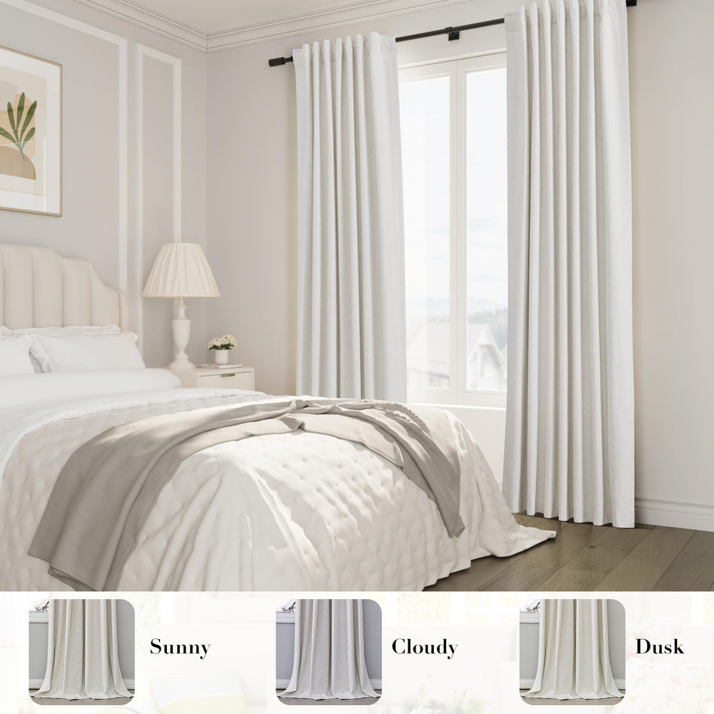 Linen Rod Pocket Blackout Curtains - From Where - 