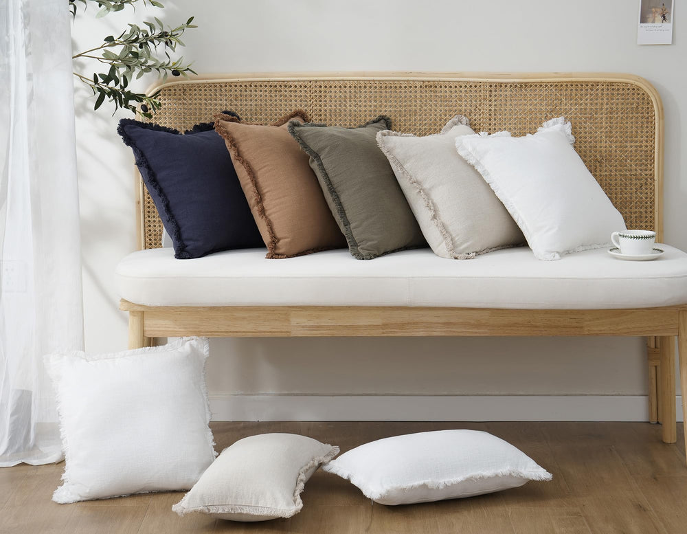 Linen Tassel Pillow Covers (Set of 2) - From Where Finds - 
