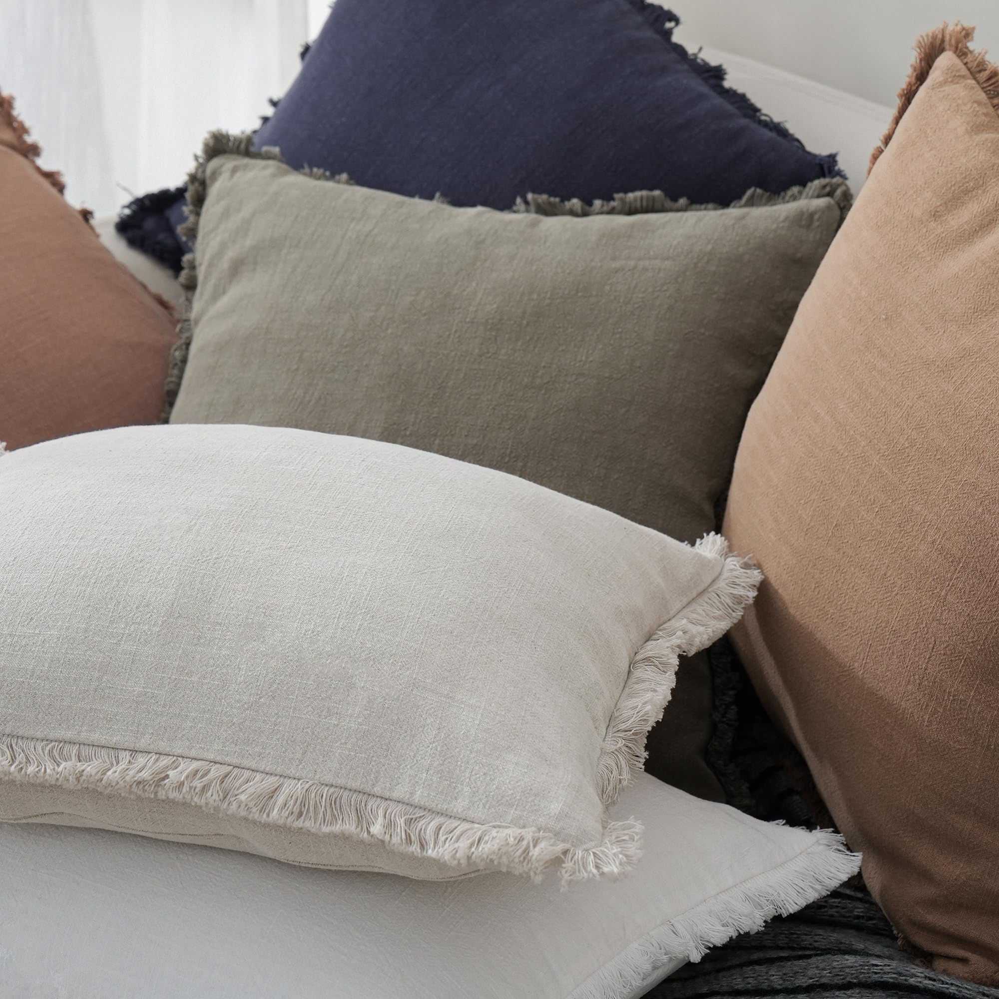 Linen Tassel Pillow Covers (Set of 2) - From Where Finds - 