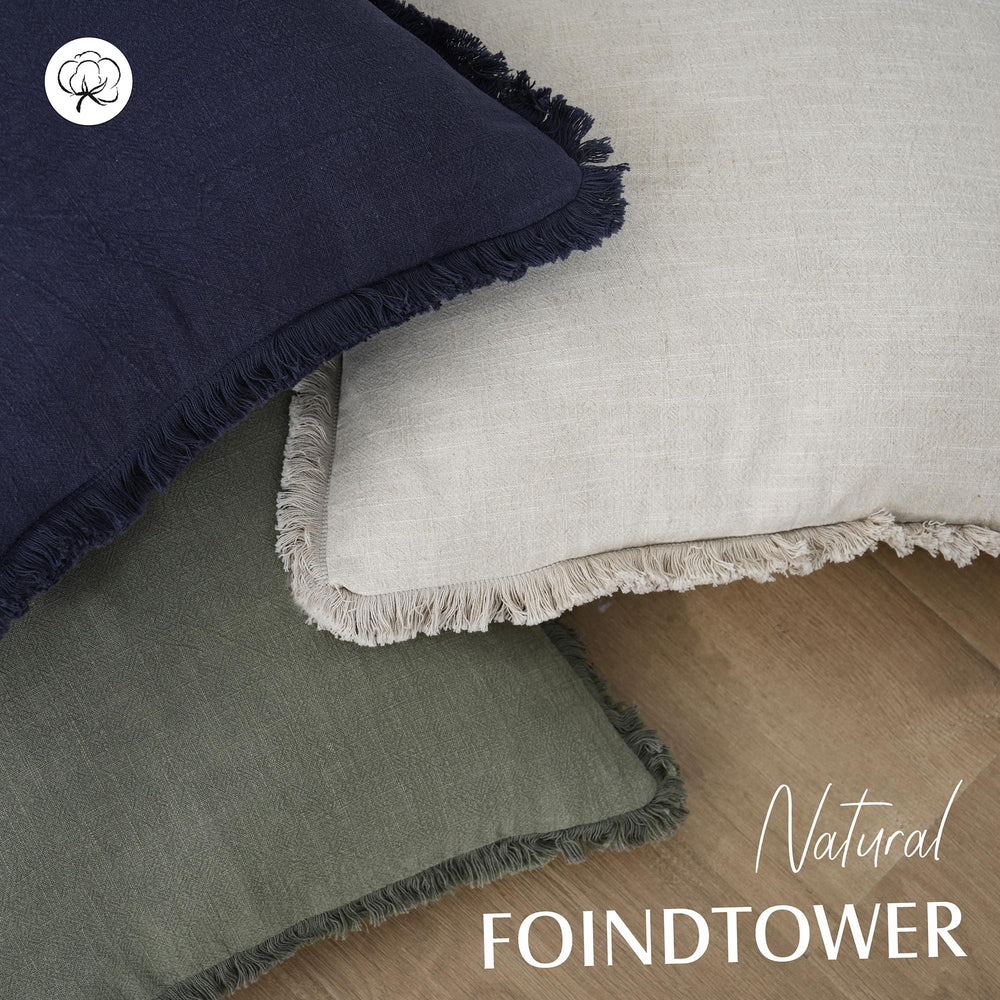 Linen Tassel Pillow Covers (Set of 2) - From Where Finds - 