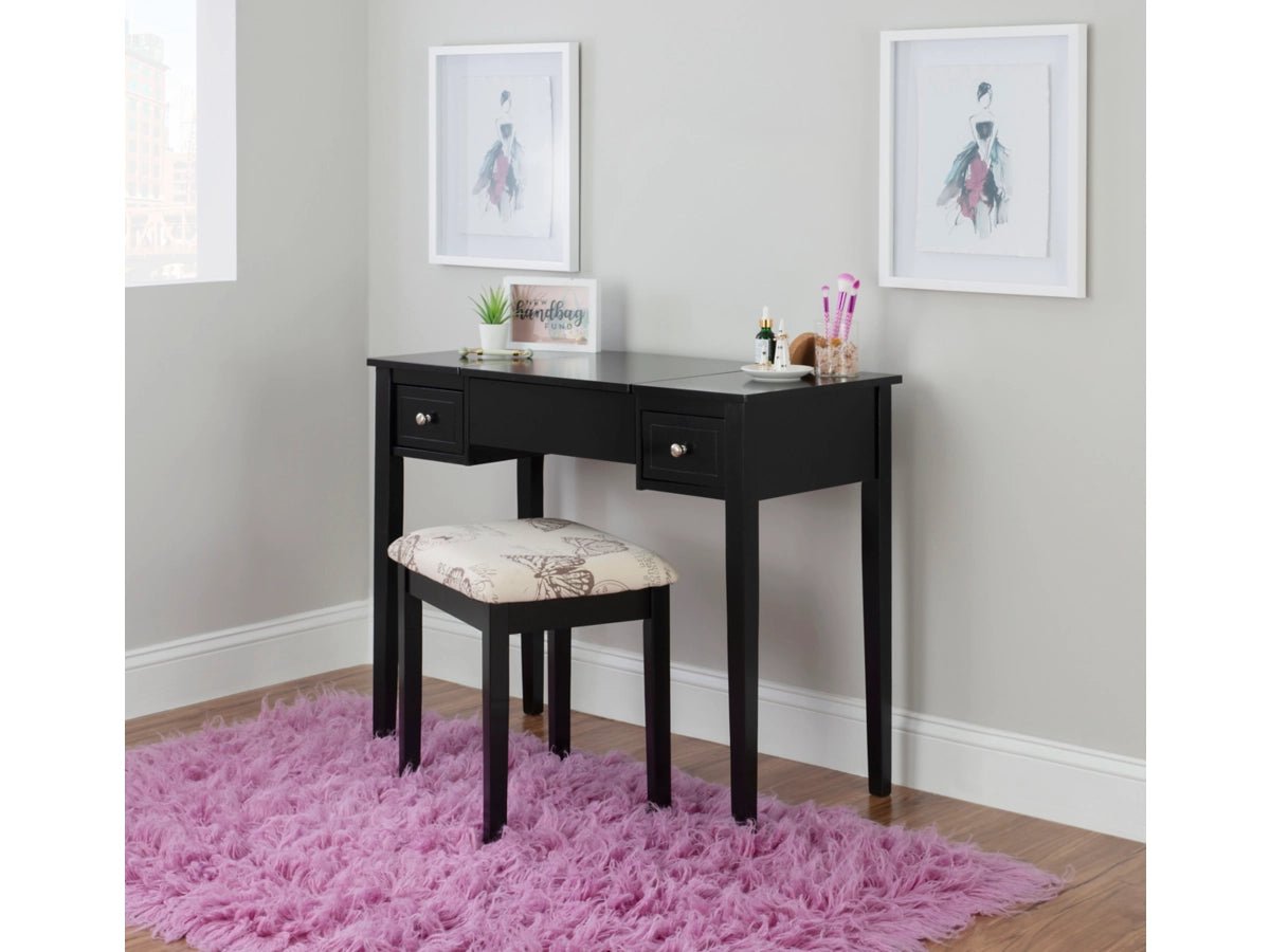 Linon Kensley Butterfly Vanity Set - From Where - 