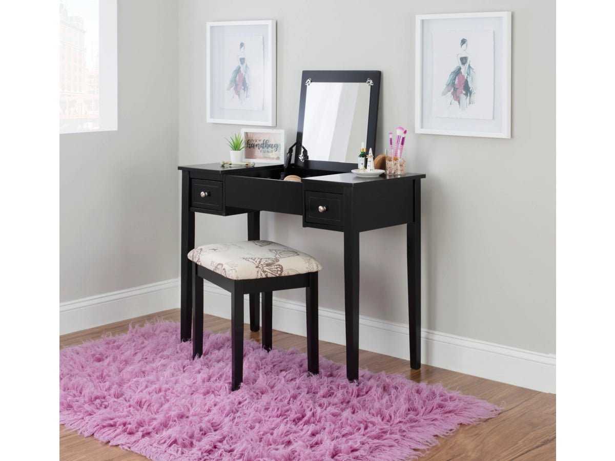 Linon Kensley Butterfly Vanity Set - From Where - 