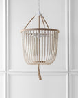Angie 3 Light Cream Beaded Pendant Light