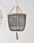 Angie 3 Light Cream Beaded Pendant Light