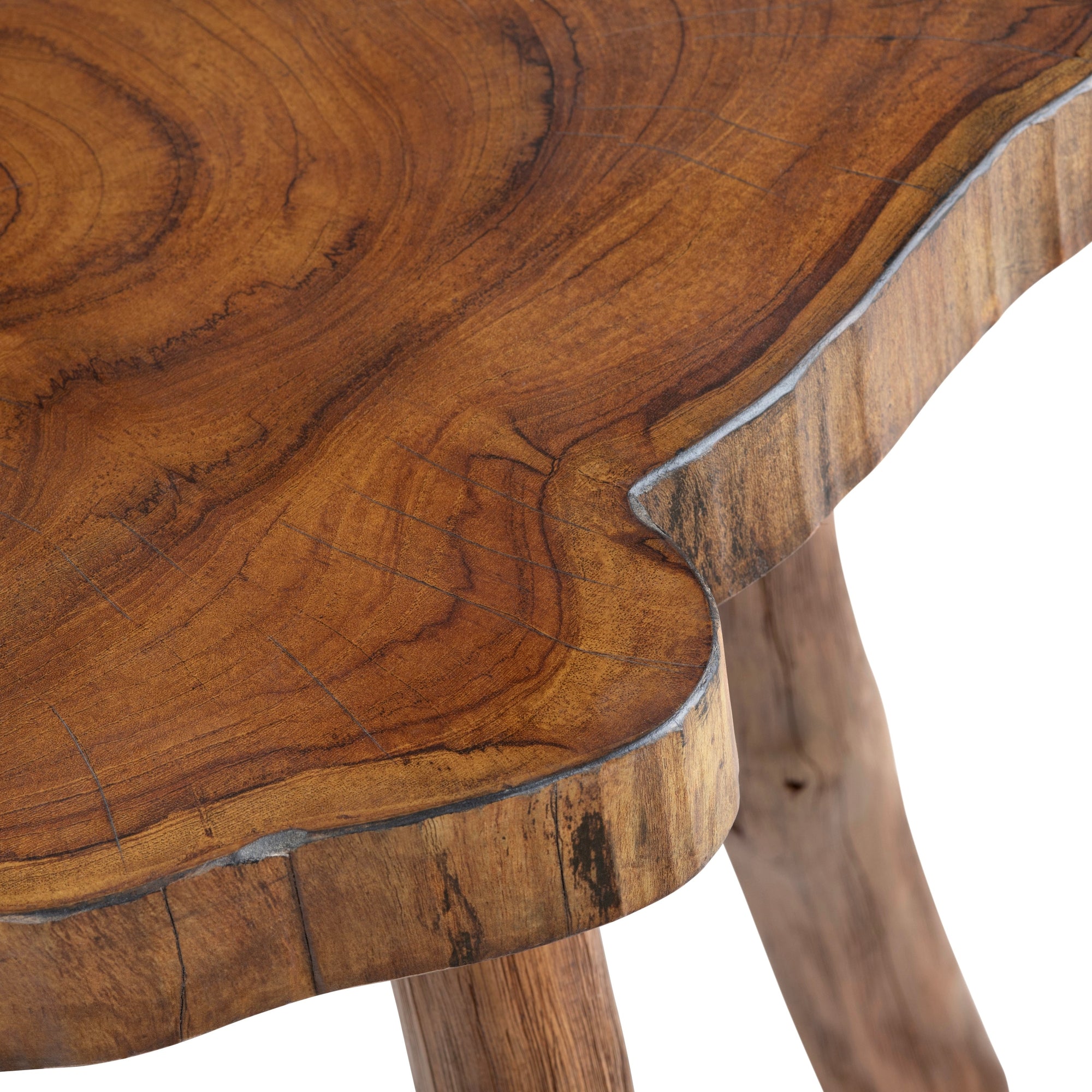 Live Edge Brown End Table - From Where - 