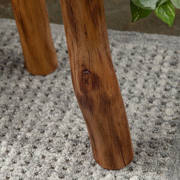 Live Edge Brown End Table - From Where - 