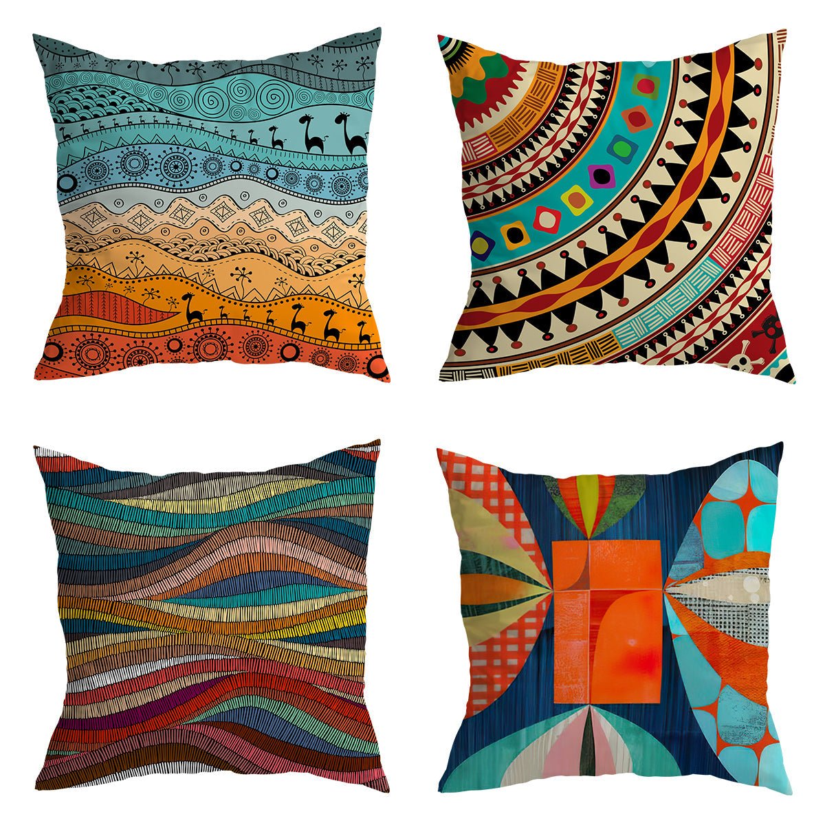 Lively Multicolored Cushion Covers - From Where - 