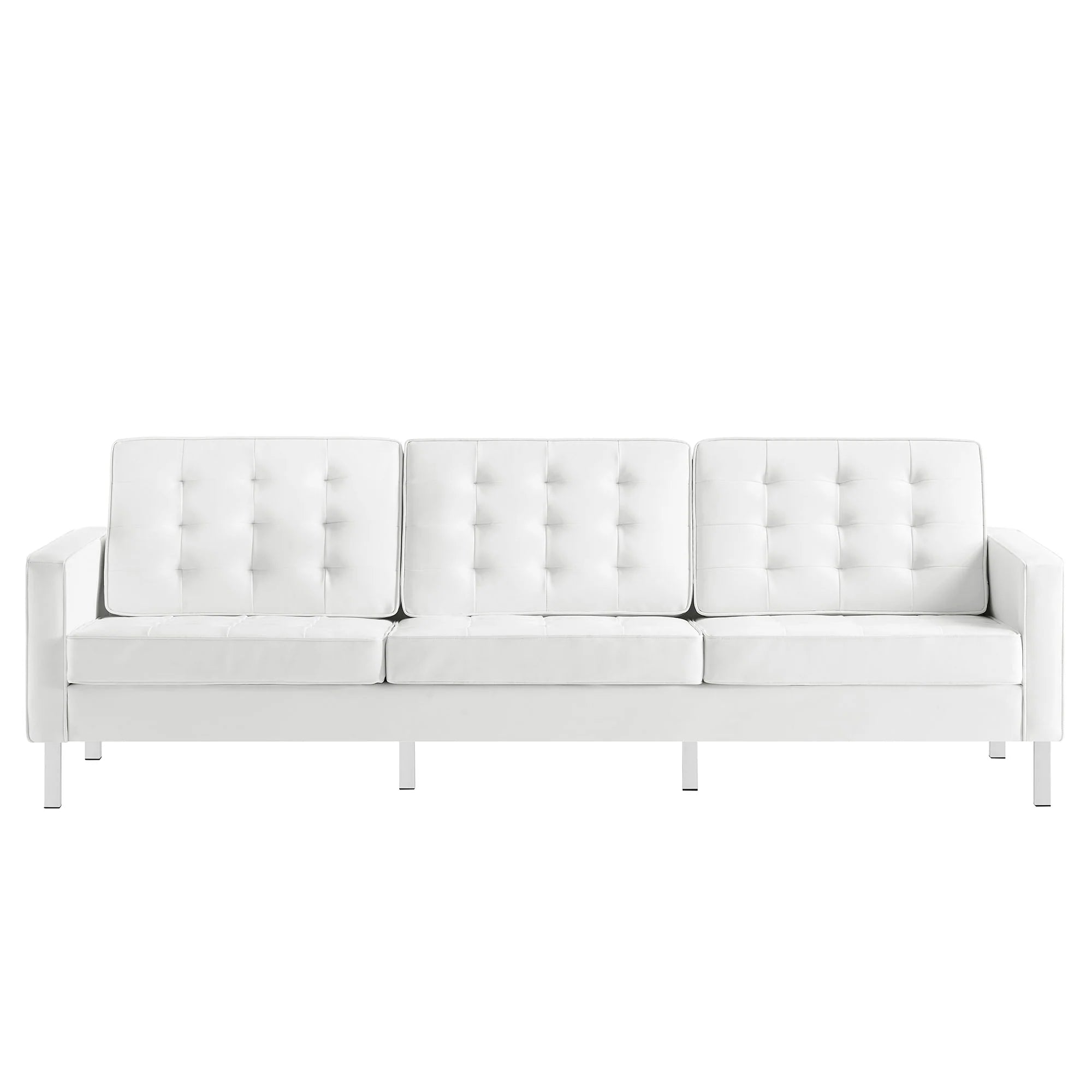 Loft Tufted Vegan Leather Sofa - From Where Finds - 