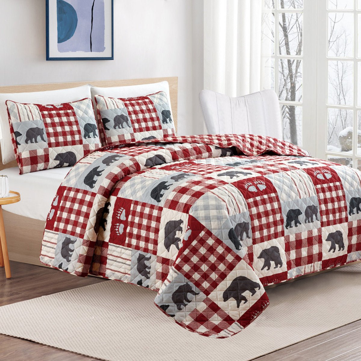 Log Cabin Quilt Set - From Where - 