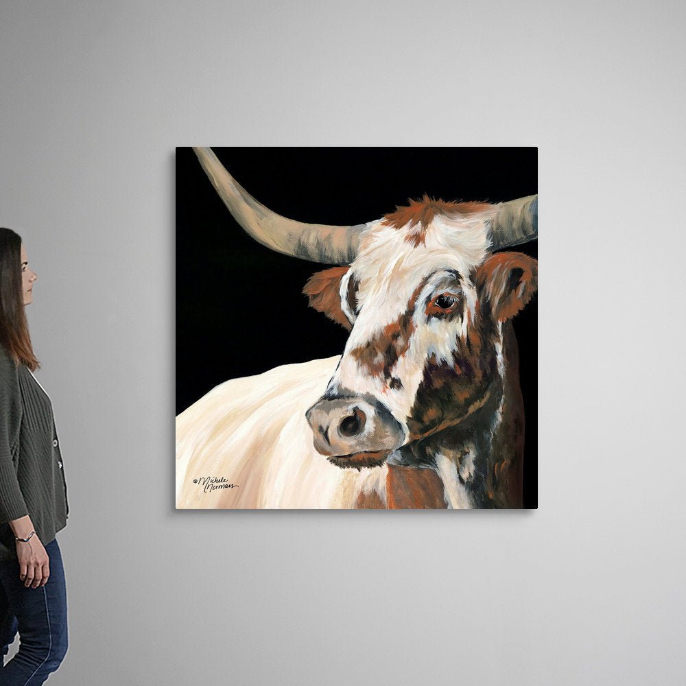 Longhorn Love Print on Canvas - From Where - 