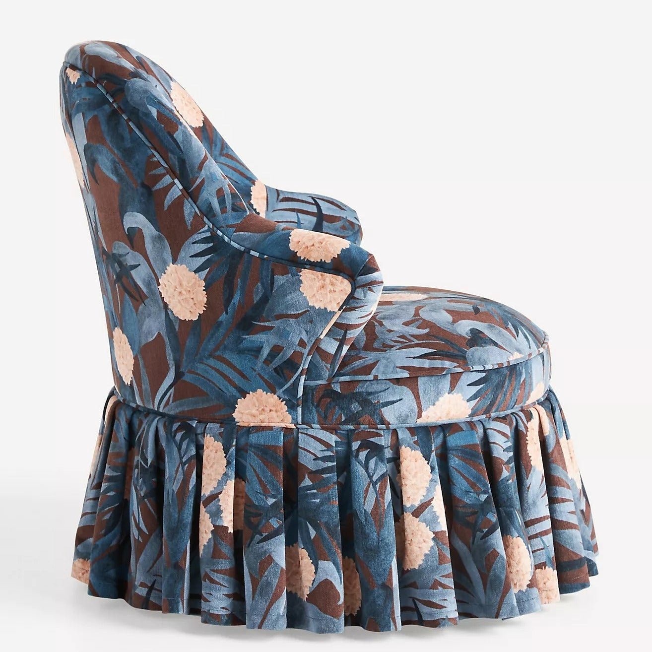Lorelei Frederica Velvet Accent Chair - From Where - 