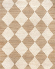 Louie Diamond Checkerboard Jute Rug - From Where Finds - 