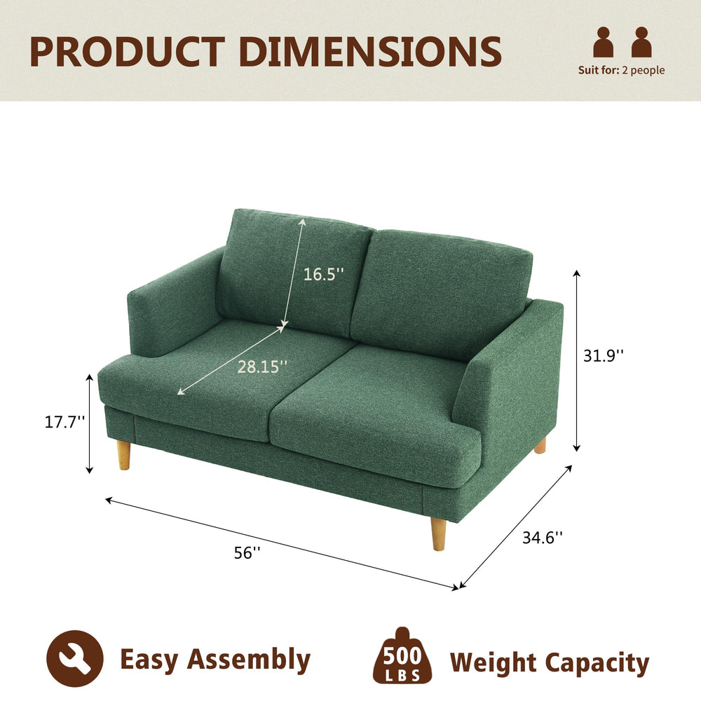 Loveseat Sofa with Deep Seats - From Where - 