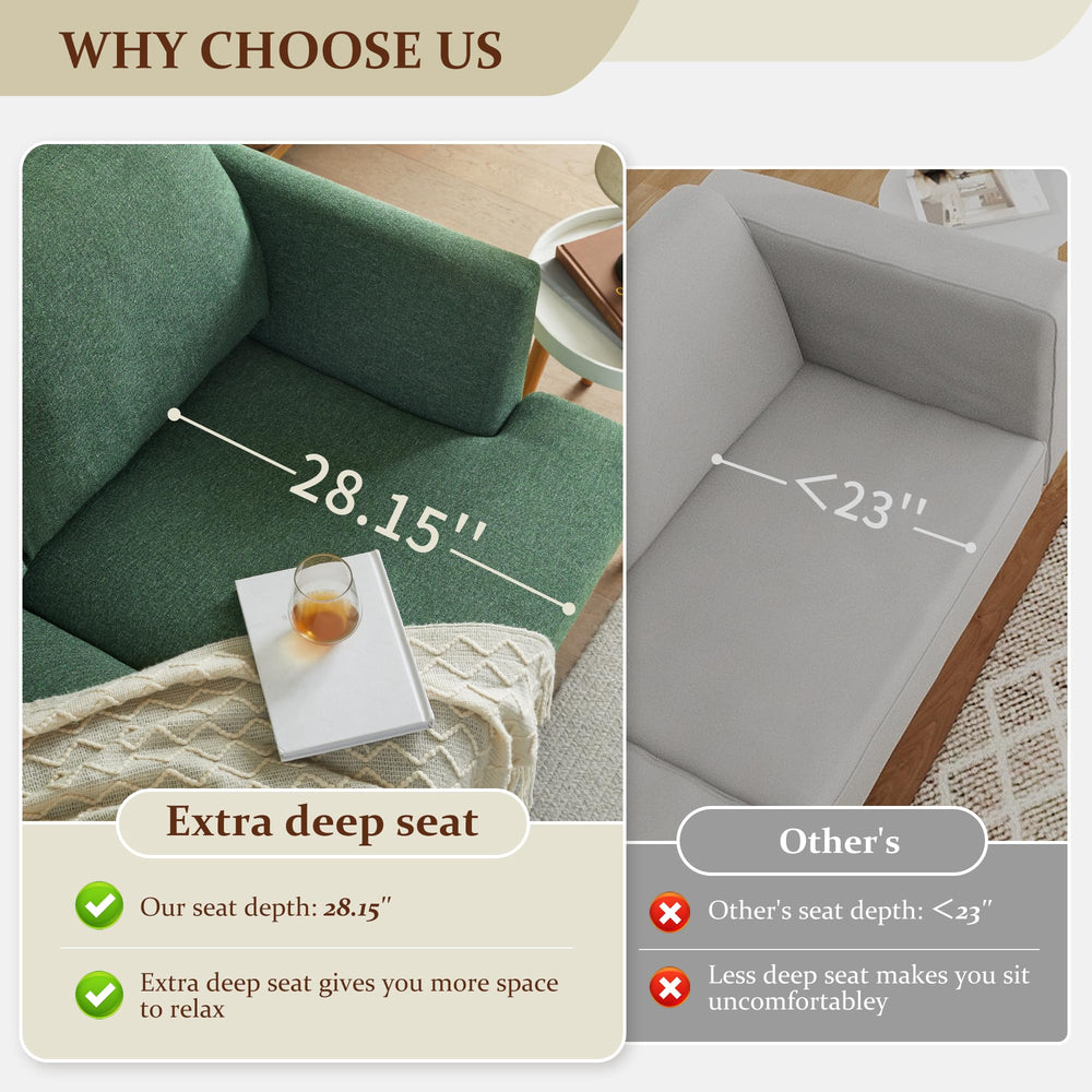 Loveseat Sofa with Deep Seats - From Where - 