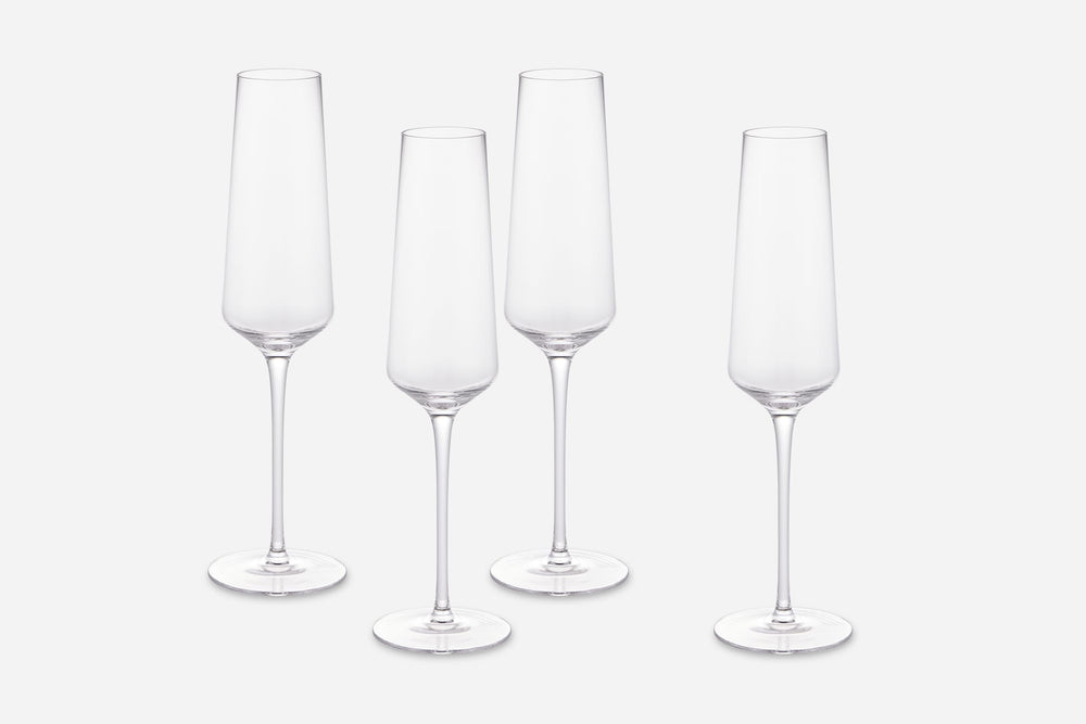 Lucent Champagne Glasses (Set of 4) - From Where Finds -