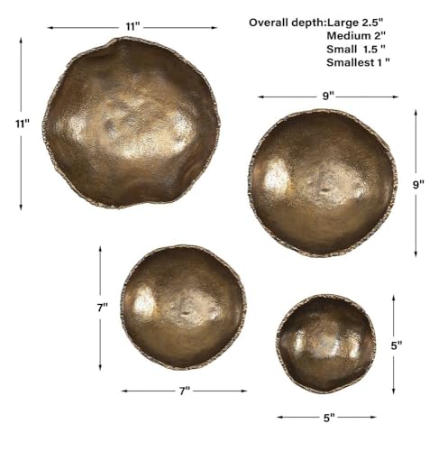 Lucky Coins - 11 Inch Wall Bowl (Set of 4) - From Where - 