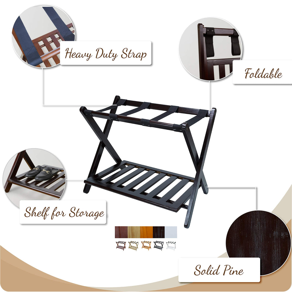 Luggage Rack with Shelf - From Where - 