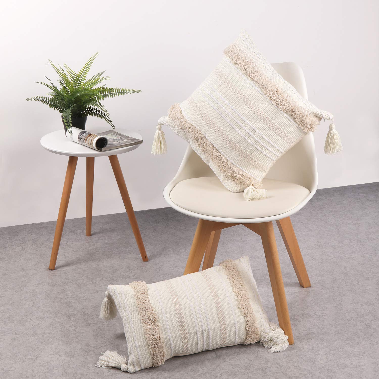 Lumbar Decorative Boho Throw Pillow Cover - From Where - 