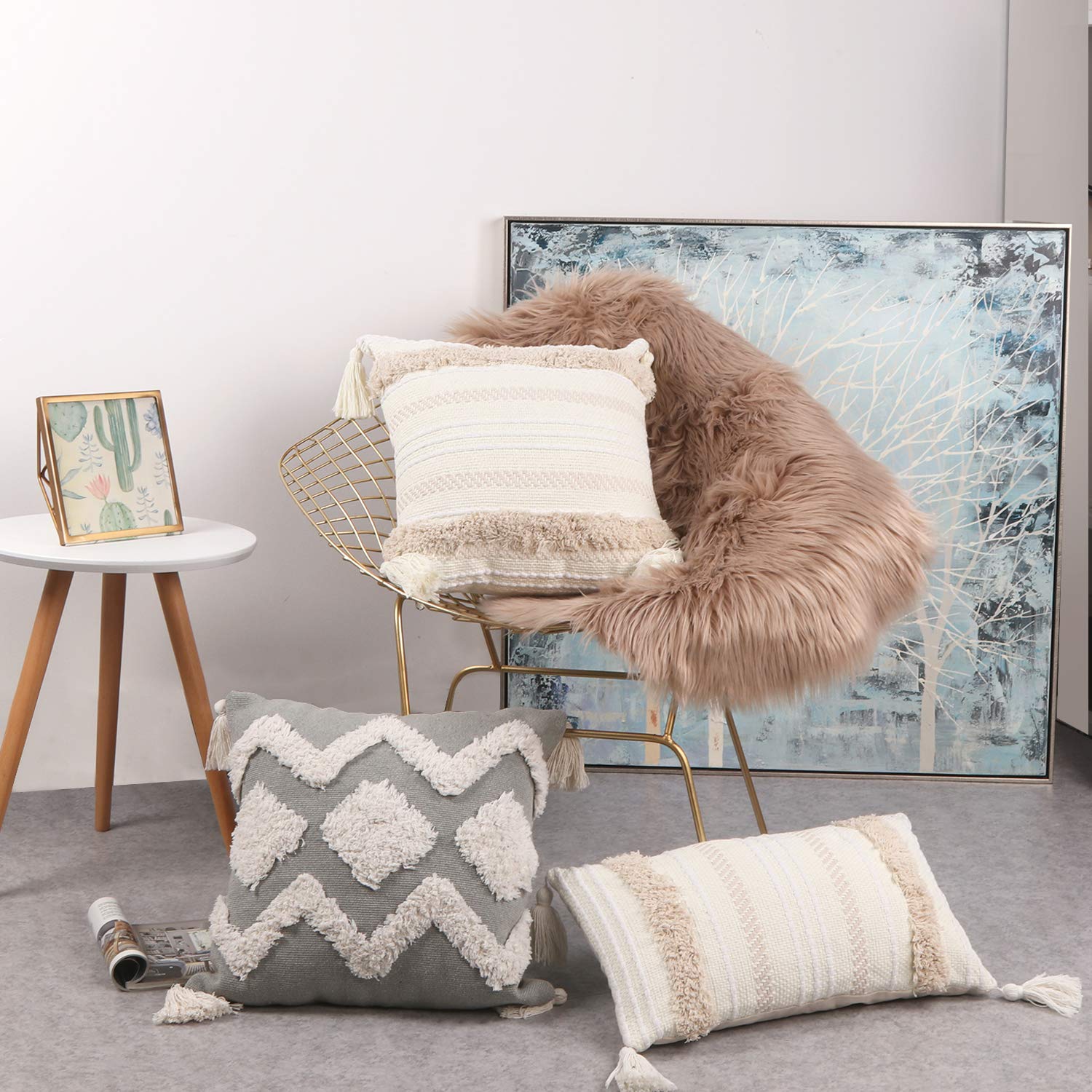 Lumbar Decorative Boho Throw Pillow Cover - From Where - 