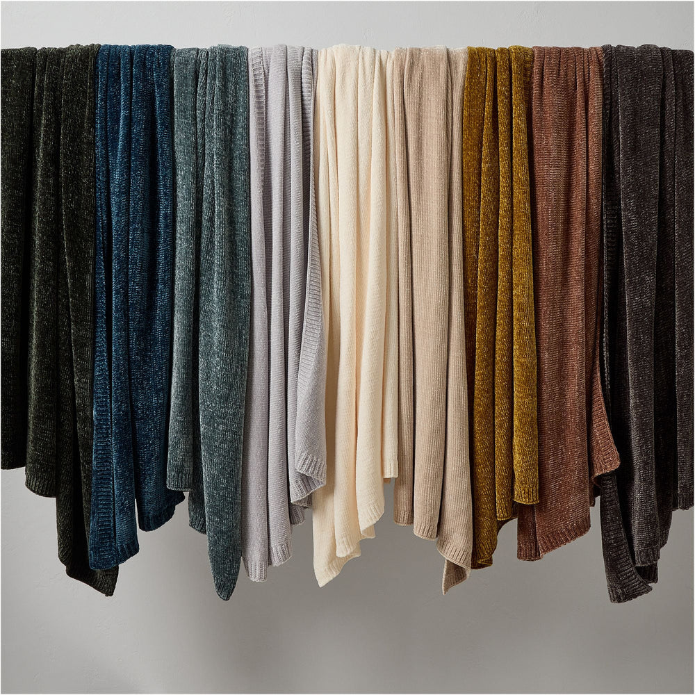 Luxe Chenille Throws - From Where -