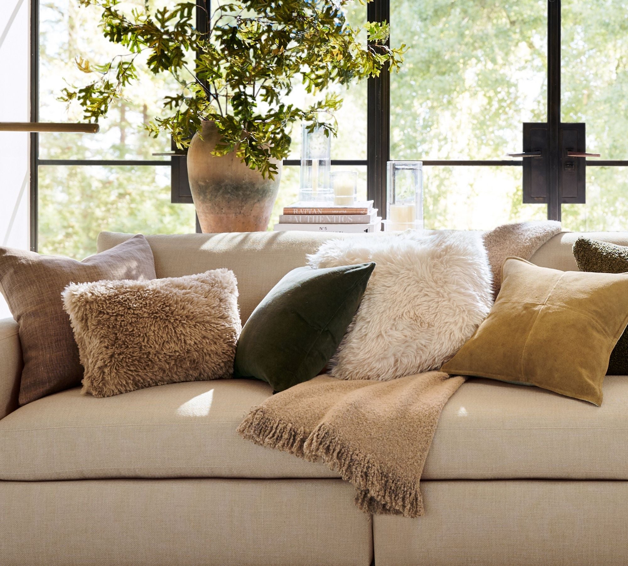 Luxe Faux Fur Pillow - From Where - 