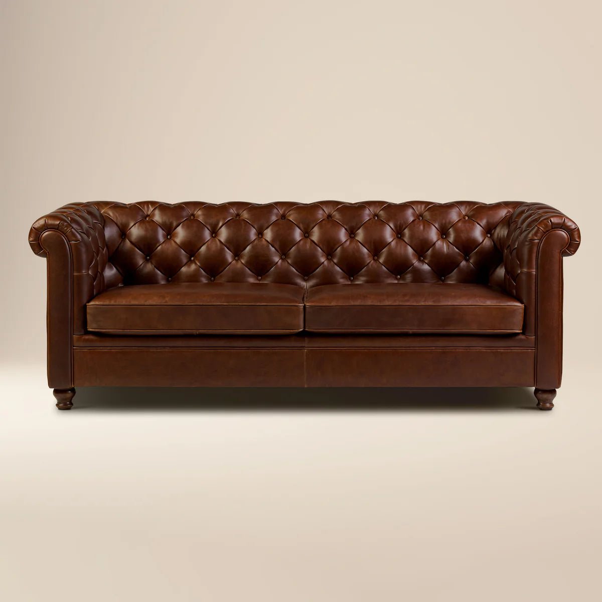 Lyon 87.4" Leather Sofa - From Where Finds -