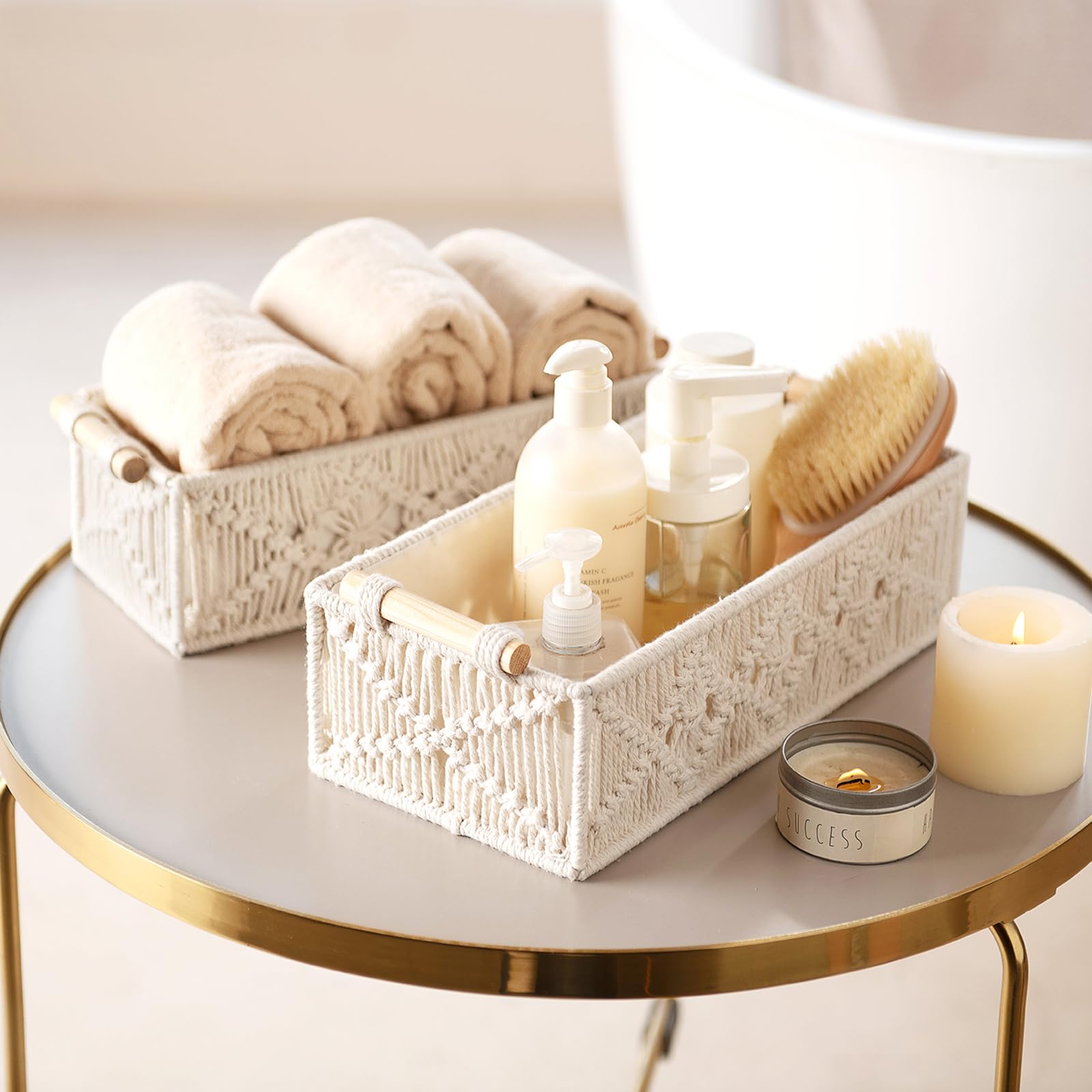 Macrame Storage Basket (Set of 2) - From Where - 