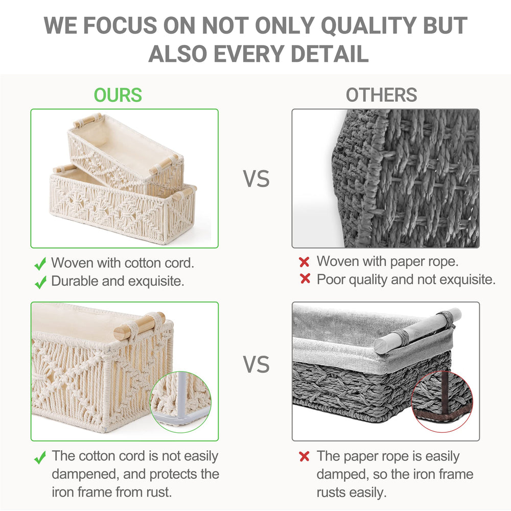 Macrame Storage Basket (Set of 2) - From Where - 