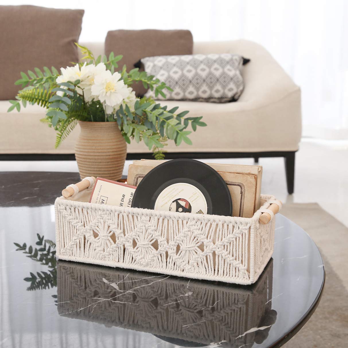 Macrame Storage Basket (Set of 2) - From Where - 