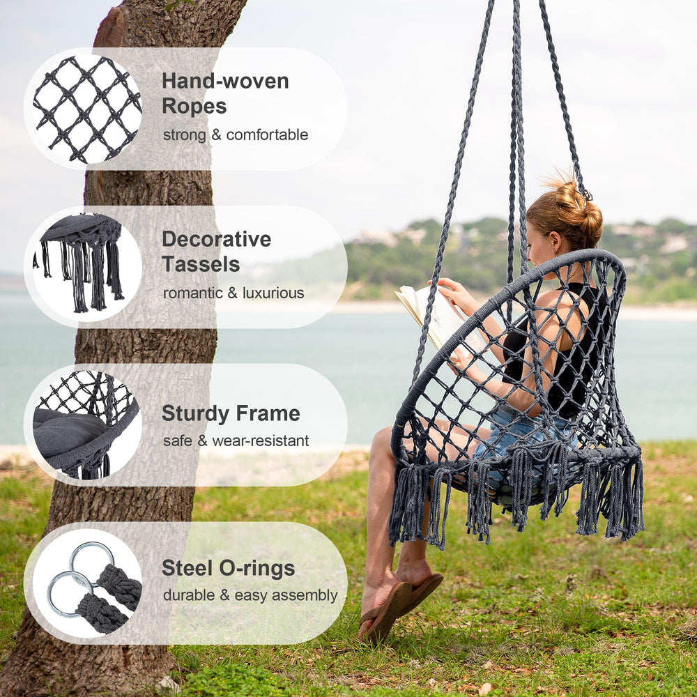 Macrame Swing with Hardware Kits - From Where - 
