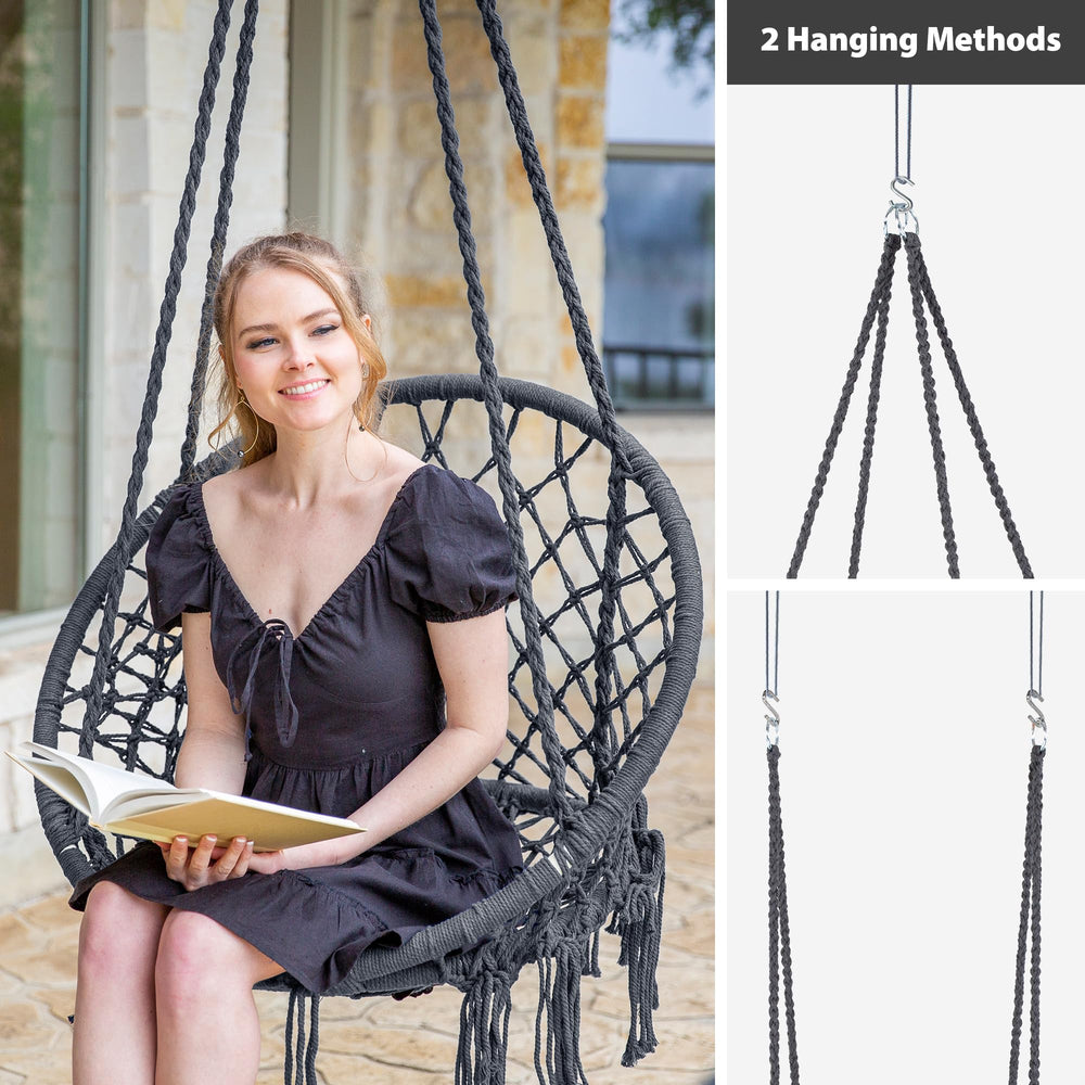 Macrame Swing with Hardware Kits - From Where - 