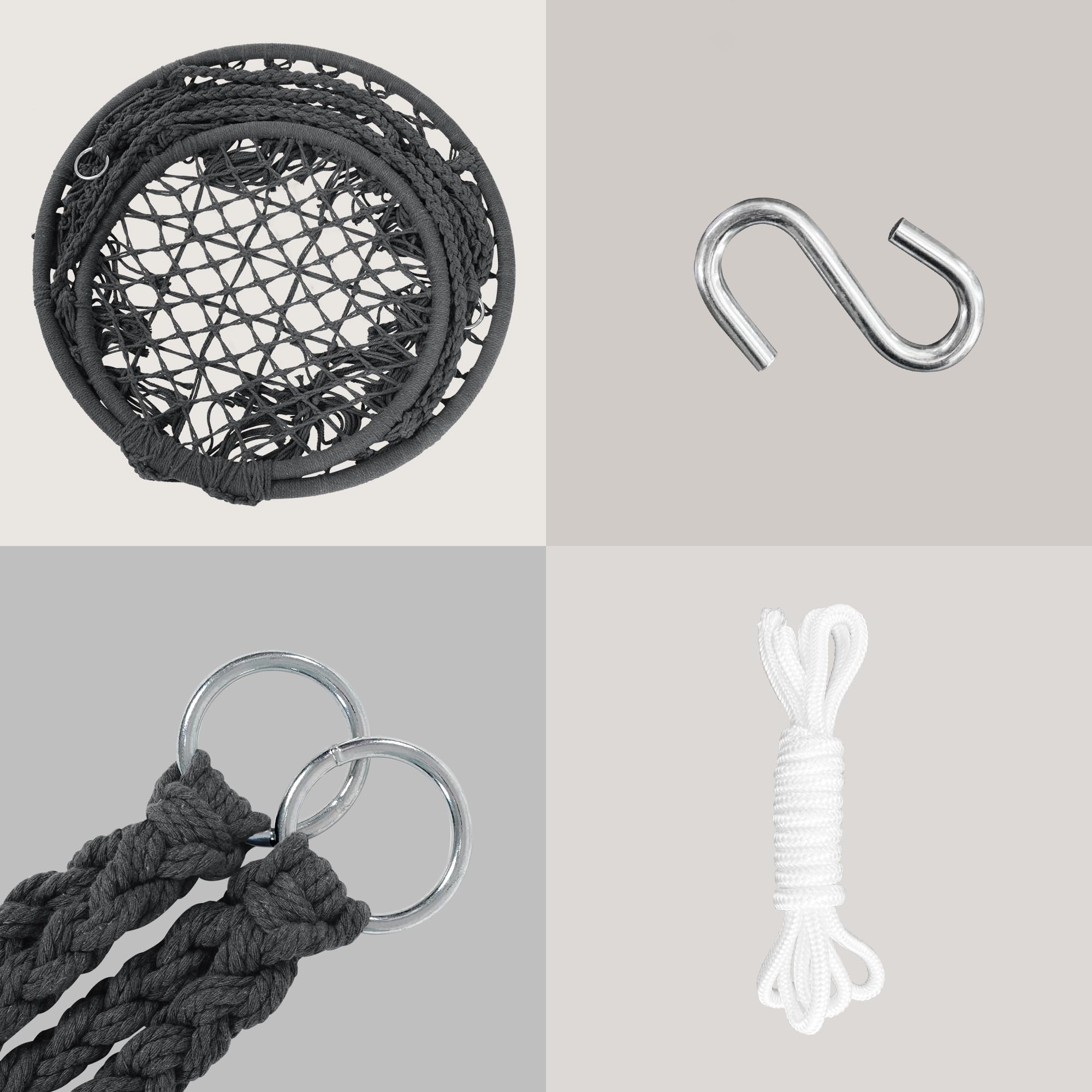 Macrame Swing with Hardware Kits - From Where - 
