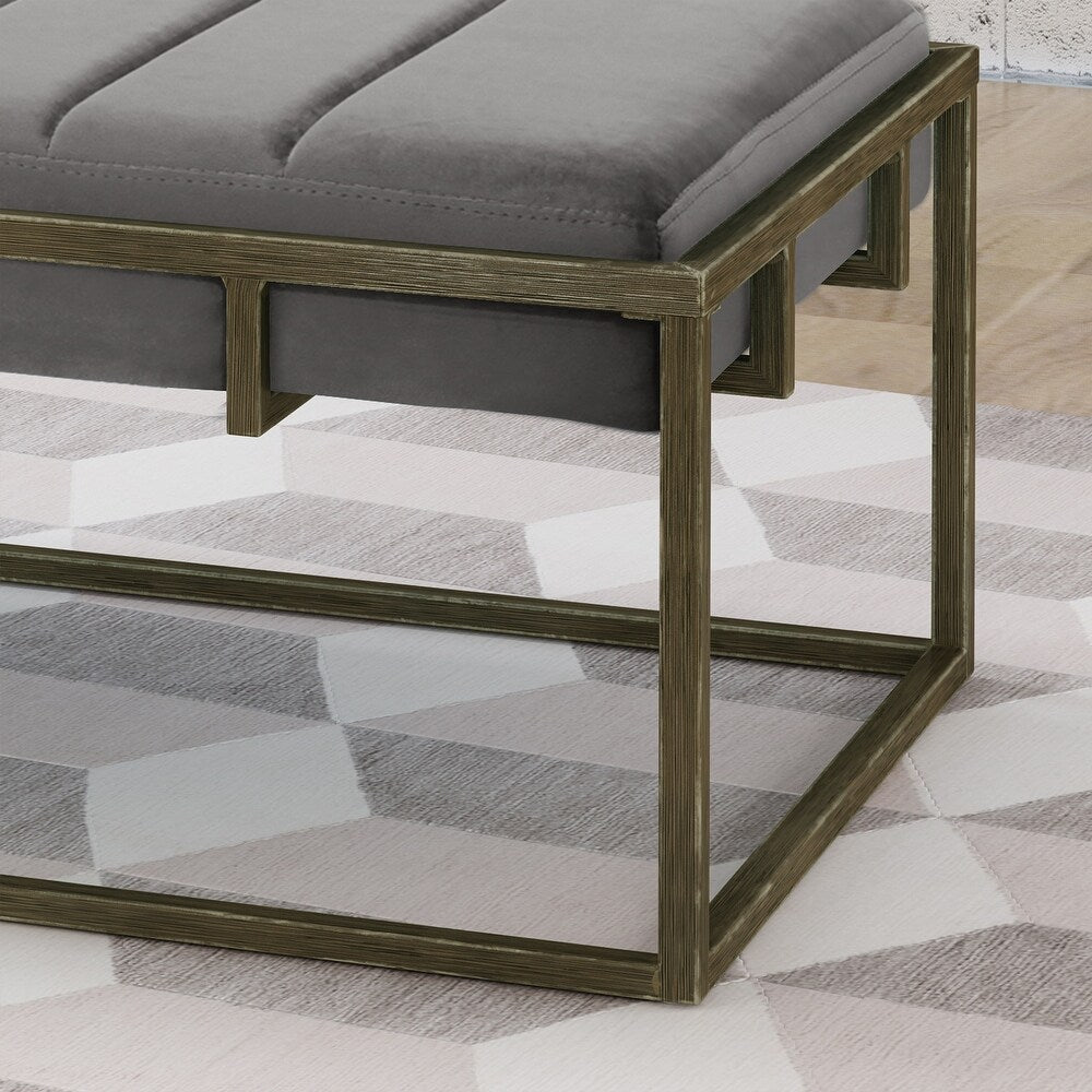 Magdalene Velvet Ottoman Bench - From Where - 