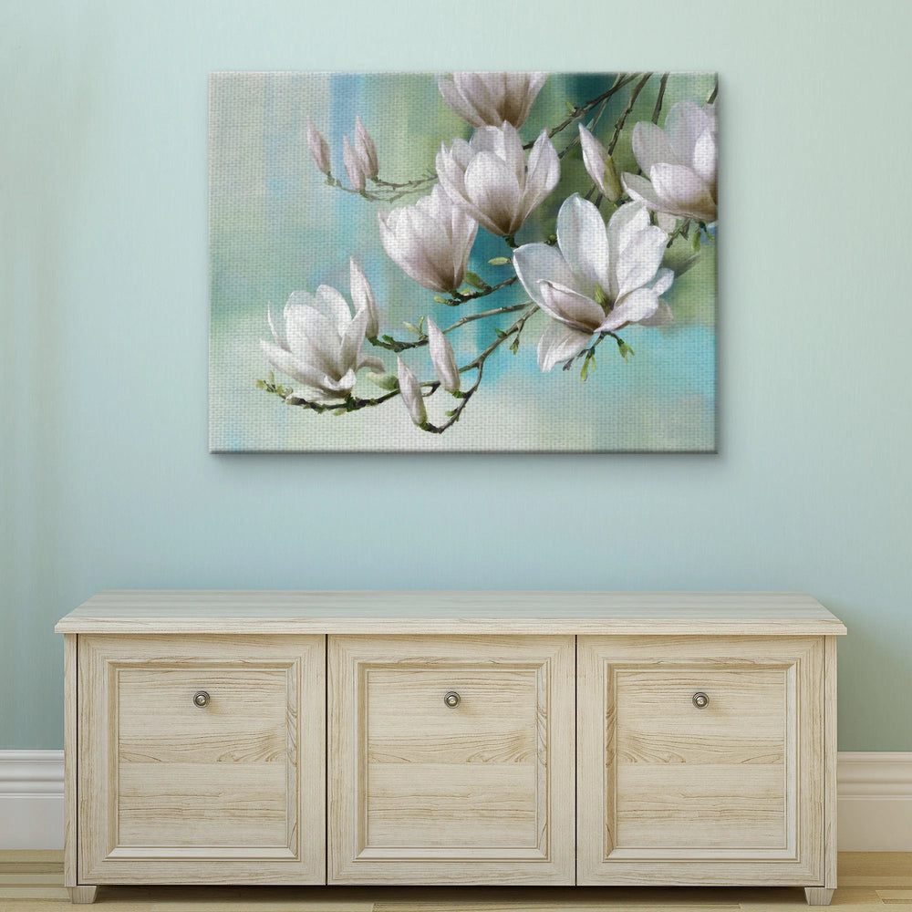 Magnolia Morning Teal By R. Daniels Print - From Where - 