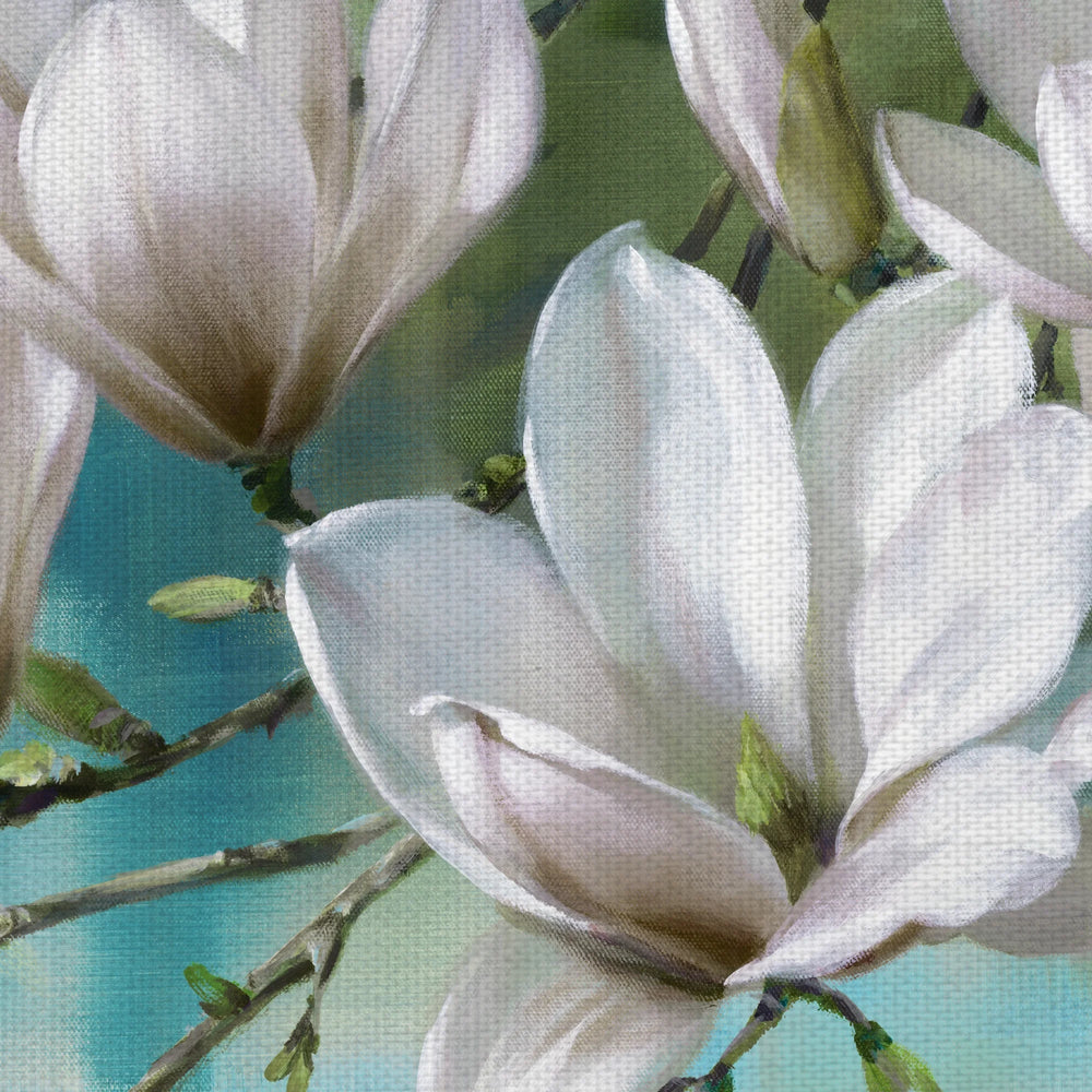 Magnolia Morning Teal By R. Daniels Print - From Where - 